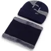 ヨーロッパヨーロッパの冬の男性編み帽子スカーフウーレンは暖かい柔らかいビーニーを保持する男性ネックウォーマーキャップマスクGorras Bonnet GH-339