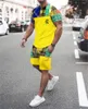 Men's Tracksuits Men Summer Tracksuit Suits African Totem Series Sports Jogging Colorful T Shirt Outfits 3d Printed Breathable 2 Piece Sets