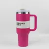 1pc New Quencher H2.0 40oz Stainless Steel Flamingo Tumblers Cups With Silicone Handle Lid and Straw 2nd Generation Car Mugs Vacuum Insulated Water Bottles with logo