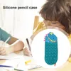 Pochette à crayons Durable, pochette résistante aux déchirures, étuis amusants en Silicone, dessin animé, anti-Stress pour enfants primaires