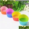 Baking Moulds Mold Tray Jumbo Cookie Mod Molds 7Cm Sile Muffin Cake Cupcake Cup Case Bakeware Maker Dh0227 Drop Delivery Home Garden Dhunk