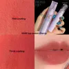 Lip Gloss 1-4 PCS Hidratante Bonito Urso Batom Cosméticos Lama Suave Suave Tint Vermelho Feminino Maquiagem Veludo Fosco