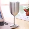 10oz Wine Glass Stainless Steel Wine Glasses Double Wall Ice Drink Vacuum Insulated Tumbler With Lids Non-slip Glass 11 Colors 1126