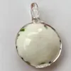 Pendant Necklaces Fashion Jewelry Lampwork Glass Round Flower Bead WFH606