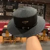 Ведро шляпа для женщин Nylon Hat Metal логотип черные шляпы New Fashion Luxury Hat Hat Spring Summer Summer Design Hat Hame High Caffice