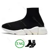 Speed 1.0 2.0 Designer Sapatos Casuais Paris Graffiti Tênis Corredor Malha Meias Preto Tênis Marca D'água plataforma Homem Mulher Tênis Stretch balenciagas balencaiga