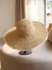 Wide Brim Hats Women's Hand Woven Summer Raffia Large Edge Fashion Sun Protection Casual Straw