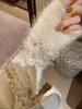 2023 Knitted Pullover Sweater Latest Little Fresh Sweater White/Pink Mixed Color, Fashionable Trend