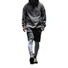 Herrspårar Hoodie Half Pants Setup Ströja Men 2023 Autumn High-End Sports Suit Casual Loose Two-Piece