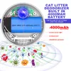 Huisbreaking 4000mah Smart Cat Geur Purifier voor katten kattenbak Deodorizer honden toilet oplaadbare luchtreiniger huisdieren deodorisatie