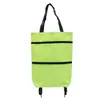 Storage Bags Foldable Shopping Trolley Cart Reusable Eco Large Waterproof Bag Luggage Wheels Basket Non-Woven Market PouchStorage