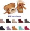 U Nouvelles bottes enfants Australie Botte de neige Designer Chaussures pour enfants Hiver Classique Ultra Mini Botton Bébé Garçons Filles Bottines Kid Fourrure Daim Chaussures pour enfants