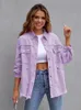 Giacche da donna Fori Giacca di jeans con bordi grezzi Donna Primavera Autunno Camicia Stile Jeancoat Top casual Rosa-Rosso Arancione Viola Capispalla Lady Coat 230426