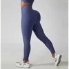 Pantalon actif couleur unie côtelé Yoga femmes poches croisé taille haute Fitness Leggings Sexy BuLIft entraînement collants de course