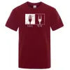 Męskie tshirty codzienne przedmioty Wzór metalowy plastikowy widelca T Shirt Bawełniany krótki rękaw Mężczyzn T koszule punkowe hip -hop Tshirty Vintage Streetwear 230425
