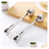 Spoons Mtifunction Coffee Spoon Stainless Steel Kitchen Supplies Scoop Bag Seal Clip Measuring Portable Food Tools Drop Delivery Hom Dhvs3