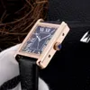 2023 Men's Square End High Quality Fashion Watch Fully Automatic Mechanical Movement Date Surface Inlaid with Diamond Style Deep Waterproof