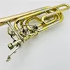 Neue Ankunft Bb/f Posaune Zwei-Kolben Zwei-Farbe Phosphor Bronze Messing Überzogene Professionelle Musik Instrument mit Fall