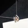 愛のネックレス女性デザイナーダイヤモンドファインシルバーゴールドメッキ18K T0P品質925シルバークリスタルファッションヨーロッパサイズガールフレンドのギフトボックス012