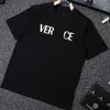 Designer Casual Versage T shirts vercace Mens Classic Letter Printing Vercace Shirts Fashion T-shirt Summer Paris Unsex Cotton Tops Tee white