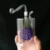 Glass Pipes Smoking Manufacture Hand-blown hookah Large colored pineapple pot