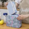 Förvaringspåsar bärbar lunchpåse termisk isolerad låda på kylare handväska bento påse middag container mat för kvinnor barn