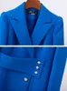 Women's Suits Blazers High Quality Pant Suit Ladies Green Blue Apricot Women Business Work Wear Formal 2 Piece Set Female Blazer Jacket And Trouser 230426