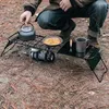 Lägermöbler mini spis rack konsol bärbar vikbar bord justerbar höjd utomhus tillbehör för camping fiske resor