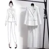 Damskie garnitury Blazers biuro Praca Formalne spodnie biznesowe Suit Suit Wysokiej jakości luksusowa marynarka kurtka blezerowa czarna biała dwuczęściowa rozmiar xxxl 230426