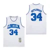 High School Lincoln Basketball Jersey 34 Jesus Shuttlesworth Uconn Connecticut Huskies Big State Moive Pullover College All Stitched University Hiphop Shirt