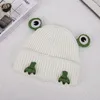 Berets Korean Cartoon Frog Knitted Wool Hat Autumn Winter Cute All-match Casual Warm Skullies Beanie Bonnet Tide Outdoor Ski Cap