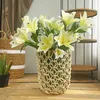 Fleurs décoratives en soie au toucher réel, 71cm de Long, lys artificiel, Bouquet de mariée, fausse plante pour salon, décoration de maison
