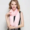 Шарфы осени мода Женщины сплошной цвет искусственный кашемирный шарф зимний теплый простые пашмины и обернуть на открытом воздухе на открытом воздухе.
