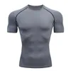 Herren T-Shirts Kompression Schnell trocknend T-Shirt Herren Laufsport Skinny Short T-Shirt Herren Gym Fitness Bodybuilding Workout Schwarz Tops Kleidung 230425