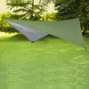 Lägmöbler 290x140cm Två person camping hängmatta med myggnät markis tarp regnproof solskydd tält
