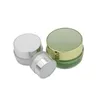 Frasco de creme de plástico acrílico brilhante 5g 10g 15g 30g para recipientes de embalagens cosméticas ouro branco Llmtv