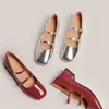 Sandaler varumärke kvinnor Marie Jane Lolita Shoes Summer Casual Chunky 2023 Trend Luxury Fashion Buckle Dress Grunt