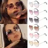 Sunglasses Cute Rimless Thin Metal Frame Love Heart Heart-Shaped Eyewear For Women