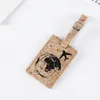 Boarding Pass Luggage Tags Suitcase Airplane Design ID Identifier Label Tag Address Cards Holder Wood Pattern Travel Accessories