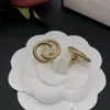 Antieke oude uitziende gouden luxe ontwerper vrouwen letter draad G stud oorbellen 18k goud meisjes logo graveren oorbellen bruiloft partij sieraden verjaardag kerstcadeau