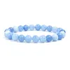Charm Bracelets Natural Stone Beads Bracelet For Women Men Amethysts Crystal Quartzs Aquamarines Jades Jewelry Agates Elastic Bangle Bracelets Z0426