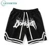 Men's Shorts Streetwear Hip Hop Sports Shorts Men Harajuku Letter Embroid Summer Loose Elastic Waist Gym Basketball Fitness Jogging Shorts 230425