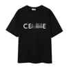 Designer new women t shirt Shirt CE/Sai * High Quality 1 1 Early Spring Letter Print Embroidery Same Style Sleeve T-shirt