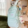 Mochilas escolares para mujer, bolsa de viaje para estudiantes adolescentes, chica Kawaii, libro de moda para mujer, bonita mochila universitaria de nailon para ordenador portátil, moda moderna para mujer