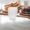 Servis uppsättningar Clear Cups Double Wall Glass Mugg Portable Drinking Iced Tea Party Coffee Office