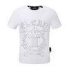 24sss Plein urso camiseta masculina Designer tshirts Round Round Rhinestone PP Skulls Men T-shirt Round Neck SS Gothic Banner Hip Hop Tshirt Top Tees 161299