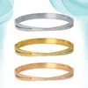 Bangle Africana Espanha Dubai Aço inoxidável com cistos de zircônia Stone Moda de luxo por atacado de amizade personalizada