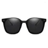 Sunglasses Women'S Street Shoot Fashion Square Frame Black Big Round Face Glasses Men Zonnebril Voor Mannen