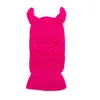 Beretten M2EA Devil Horn Balaclava Halloween Gebreide hoed met capuchon Sjaal Unissex Winter Winterwandeling Windwind