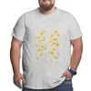 Herren-Poloshirts, gelbes Kosmos-Blumen-T-Shirt, große Höhenhemden, grafische T-Shirts, T-Shirt, kurzärmelig, lustiges T-Shirt für Männer